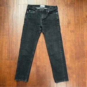 Everlane, Men’s The Selvedge Straight Fit Black Jeans Organic Cotton 29x30